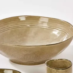 Tigelas-CASA Earth Sand Tigela Claro Castanho