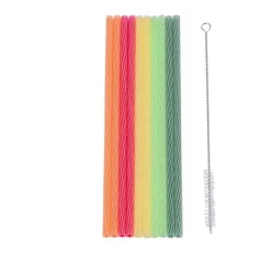 Acessórios Cocktail-CASA Eco Party Palhas Com Escova 5 Cores