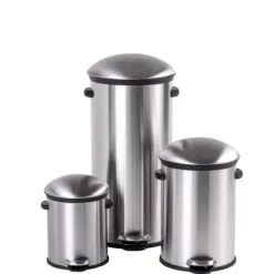 Caixotes De Lixo-CASA Elegance Balde De Lixo Com Pedal 30L Prateado