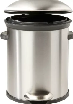 Baldes De Lixo-CASA Elegance Balde De Lixo Com Pedal 5L Prateado