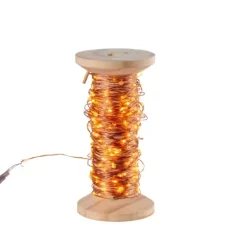 Grinaldas Com Luzes-CASA Elli Grinalda Iluminada Acobreado