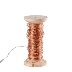 Grinaldas Com Luzes-CASA Elli Grinalda Iluminada Acobreado