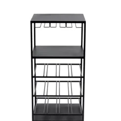 Acessórios De Vinho-CASA Emile Estante De Vinho Preto