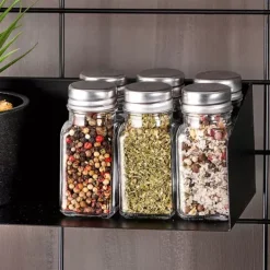 Potes Para Ervas-CASA Epices Espalha-Ervas Prateado, Transparente