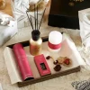 Velas Perfumadas-CASA Escape Golden Bliss Vela Arom Tica Bord Us Vermelho
