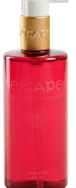 Cuidado De Corpo-CASA Escape Japanese Ceremony Sabonete Em Distribuidor Vermelho Rosa