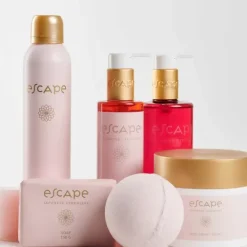 Cuidado De Corpo-CASA Escape Japanese Ceremony Sabonete Em Distribuidor Vermelho Rosa