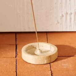 Produtos Perfumados-CASA Escape Porta-Incenso Porta-Incenso Travertin Bege