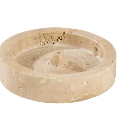 Produtos Perfumados-CASA Escape Porta-Incenso Porta-Incenso Travertin Bege