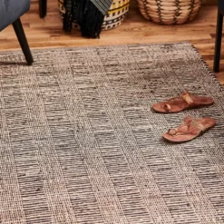 Tapetes-CASA Ethnic Tapijt Preto, Natural