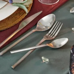 Conjuntos-CASA Etna Satin Talheres 16 Pe As Prateado