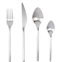 Conjuntos-CASA Etna Satin Talheres 16 Pe As Prateado