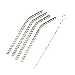 Acessórios Cocktail-CASA Fancy Palhas Cocktail Com Escova Prateado