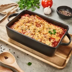 Pratos Para Forno-CASA Fero Prato Para Lasanha Preto