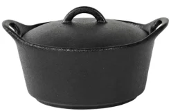 Pratos Para Forno-CASA Fero Tacho Para Forno Com Tampa Preto