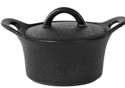 Pratos Para Forno-CASA Fero Tacho Para Forno Com Tampa Preto