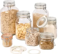 Boiões-CASA Fido Frasco Com Tampa De Press O Transparente