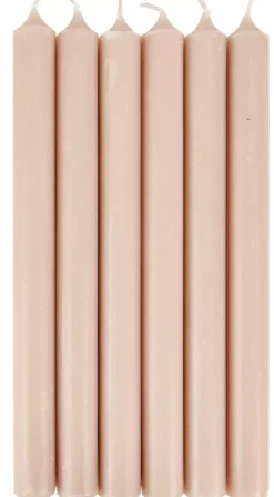 Velas-CASA Fina Velas Conjunto De 6 Bege