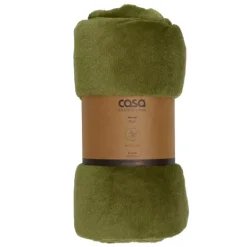 Mantas-CASA Flanella Manta Verde