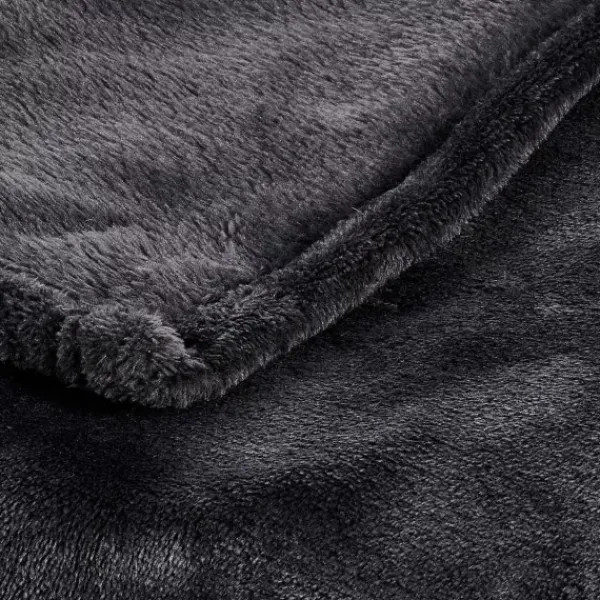 Mantas-CASA Flanella Manta Escuro Cinzento