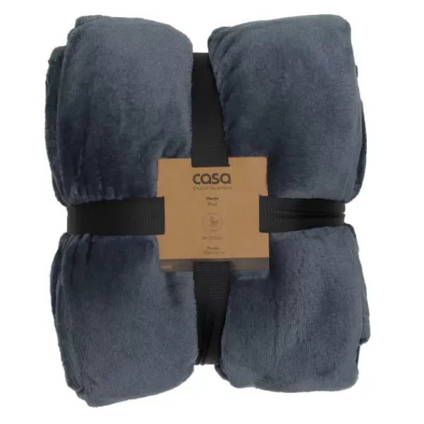 Mantas-CASA Flanella Manta Escuro Cinzento