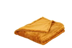 Mantas-CASA Flanella Manta Escuro Amarelo
