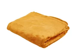 Mantas-CASA Flanella Manta Escuro Amarelo