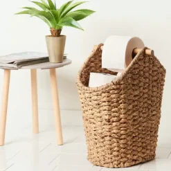 Acessórios Sanita-CASA Flores Porta- Rolo De Papel Porta-Revistas Natural