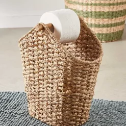 Acessórios Sanita-CASA Flores Porta- Rolo De Papel Porta-Revistas Natural