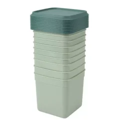 Caixas De Alimentos-CASA Freezer 10 Caixas Para Congelador Menta, Verde Escuro