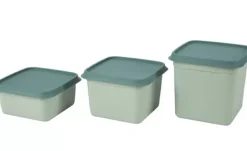 Caixas De Alimentos-CASA Freezer 10 Caixas Para Congelador Menta, Verde Escuro
