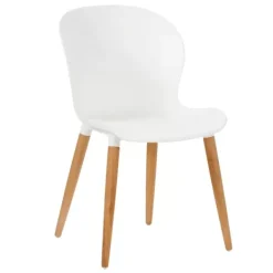 Cadeiras Sala Jantar-CASA Frida Assento Branco/Natural