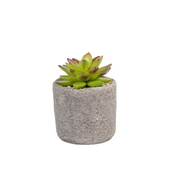 Plantas Artificiais-CASA Granit Cr Ssula Em Pote Verde