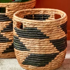 Cestos De Arrumação-CASA Guatemala Cesto Preto, Natural