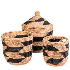 Cestos De Arrumação-CASA Guatemala Cesto Preto, Natural