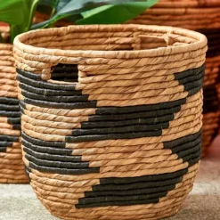 Cestos De Arrumação-CASA Guatemala Cesto Preto, Natural