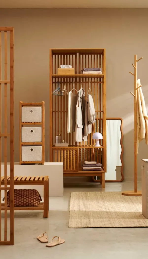 Estantes-CASA Helge Estante Para Roupa Natural