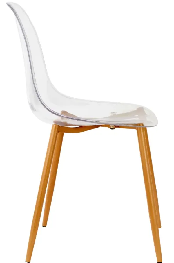 Cadeiras Sala Jantar-CASA Ice Cadeira Sala De Jantar Transparente, Natural