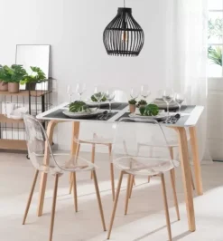 Cadeiras Sala Jantar-CASA Ice Cadeira Sala De Jantar Transparente, Natural