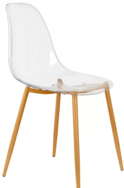 Cadeiras Sala Jantar-CASA Ice Cadeira Sala De Jantar Transparente, Natural