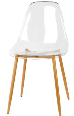 Cadeiras Sala Jantar-CASA Ice Cadeira Sala De Jantar Transparente, Natural