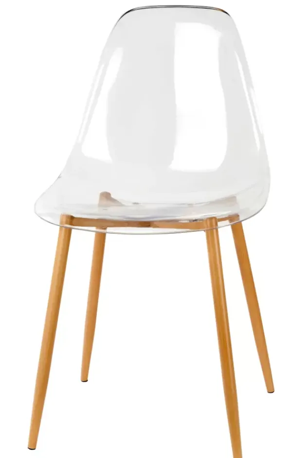 Cadeiras Sala Jantar-CASA Ice Cadeira Sala De Jantar Transparente, Natural
