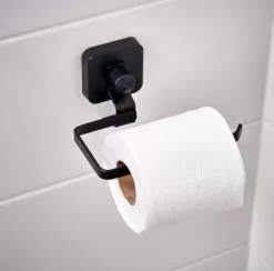 Acessórios Sanita-CASA Industria Portapapel Higi Nico Com Ventosa Preto