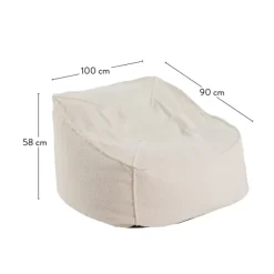 Sofás-CASA Jacki Sof Pufe Branco