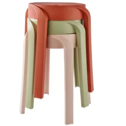 Tamborete-CASA Karlus Banco Terracota Vermelho