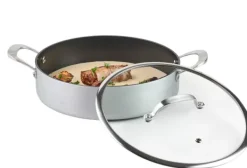 Frigideiras-CASA Kastrol Ca Arola Com Tampa Prateado