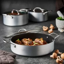 Frigideiras-CASA Kastrol Ca Arola Com Tampa Prateado