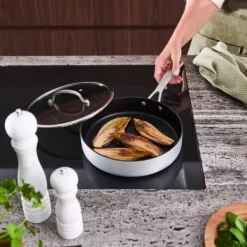 Frigideiras-CASA Kastrol Frigideira Prateado