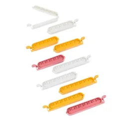 Acessórios De Cozinha-CASA Klipper Clipes Conjunto De 10 Mistura De Cores Cinzento, Amarelo Escuro, Terracota