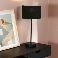 Abajures-CASA Krepi Abajur Preto